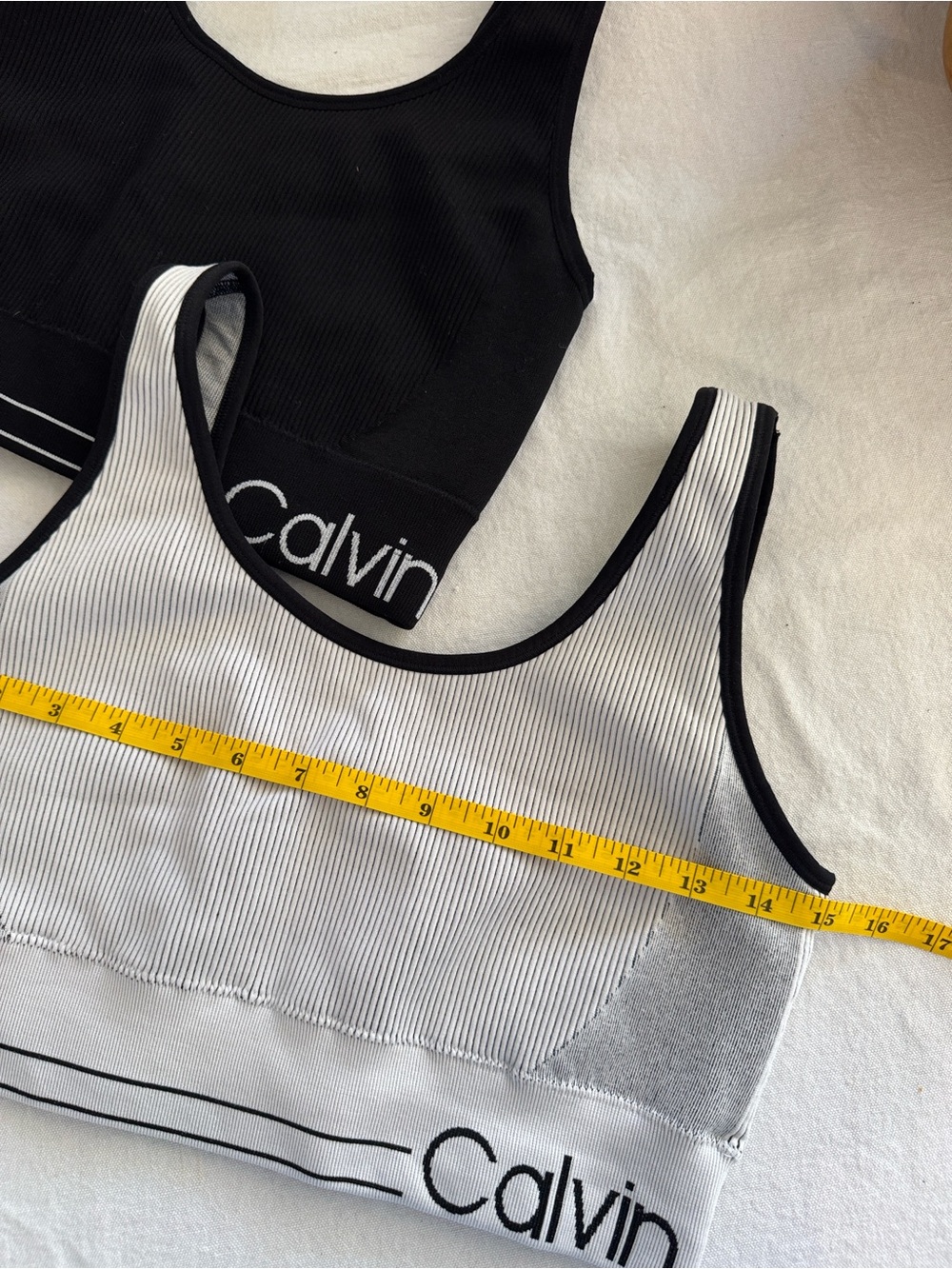 Calvin Klein Black & White Ribbed Performance Bralette Duo - Picture 4 of 5